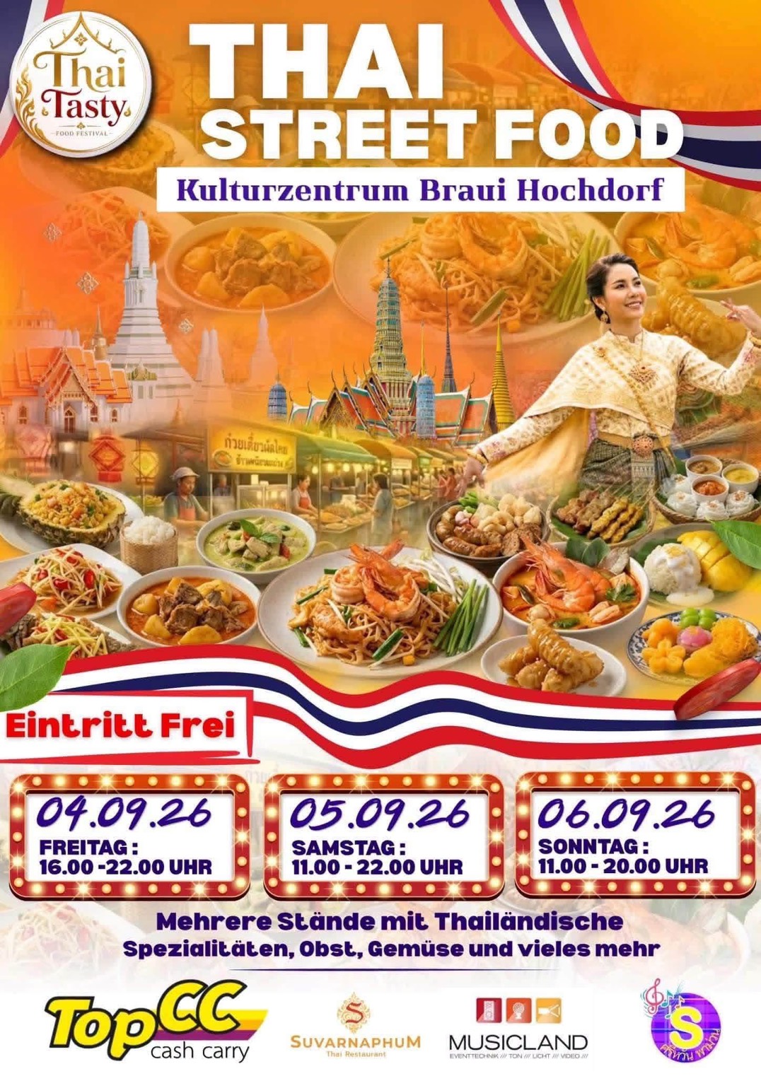 Thai Street Food Festival Hochdorf 2026 - Flyer