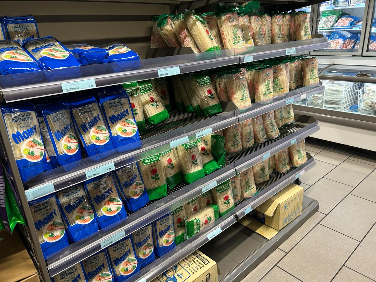 Reisnudeln im Asiaway Shop